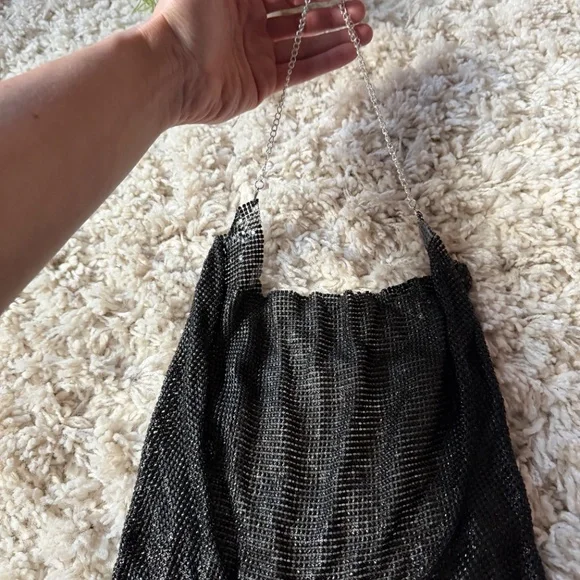 Glamorous going out party evening clubbing women’s Black Chainmail Tank Top. Tur - Picture 3 of 7